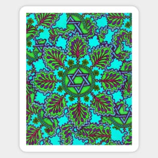 Elaborate Star of David Sticker